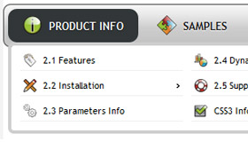 Modern Dark CSS Menu Bar Template